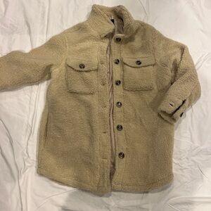 Brave Soul Cream Sherpa Jacket